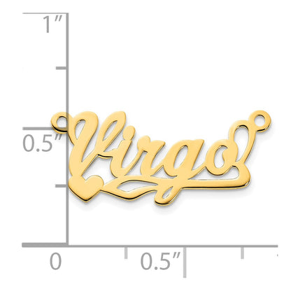 14K Yellow Gold Polished Heart Name Plate
