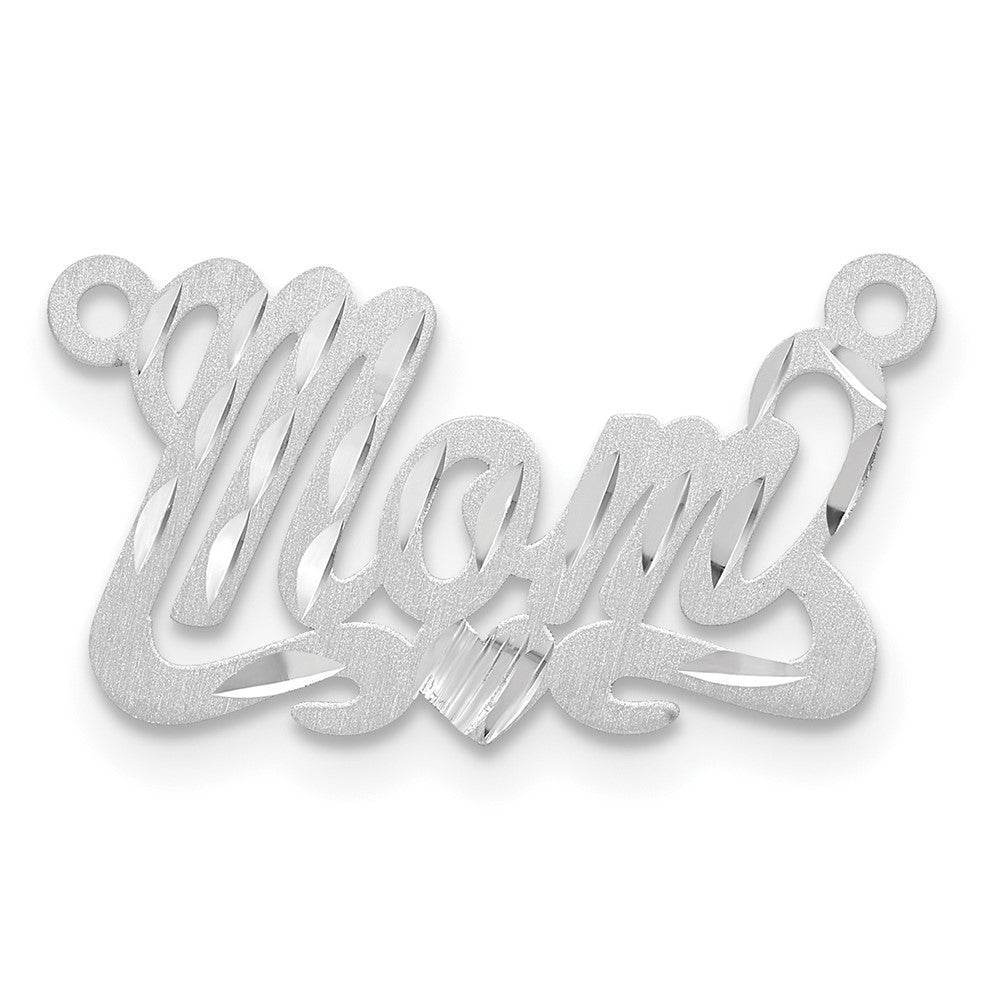 14K Yellow Gold Satin Diamond Cut Heart Name Plate