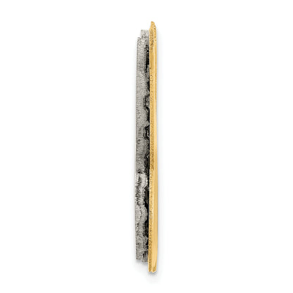 14K Two Tone 3D Polished Name Plate