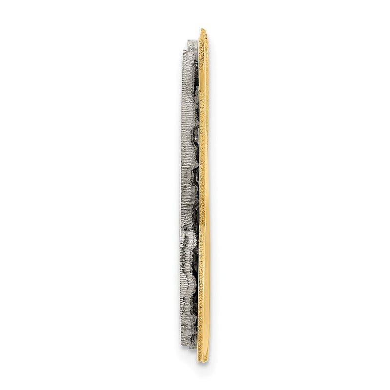 14K Two Tone 3D Polished Name Plate
