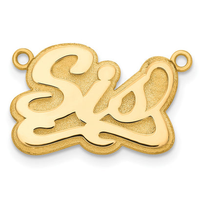 14K Yellow Gold 3D Polished Name Plate