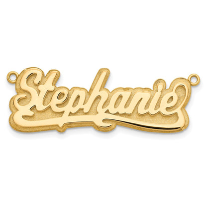 14K Yellow Gold 3D Polished Name Plate