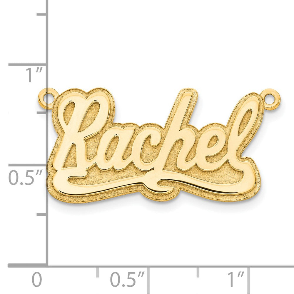 14K Yellow Gold 3D Polished Name Plate