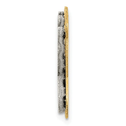 14K Two Tone 3D Polished Name Plate