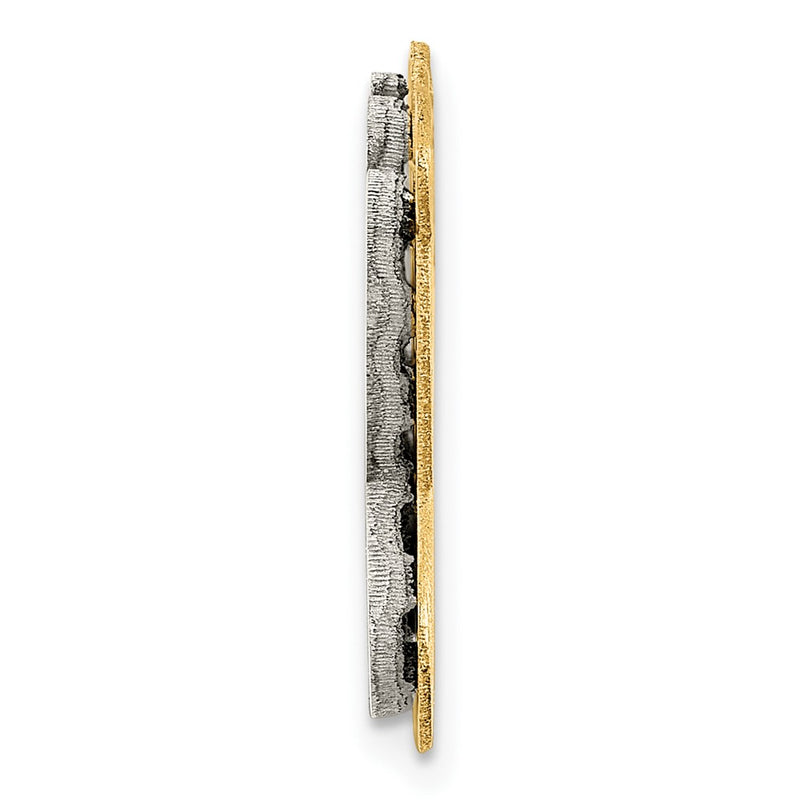 14K Two Tone 3D Polished Name Plate