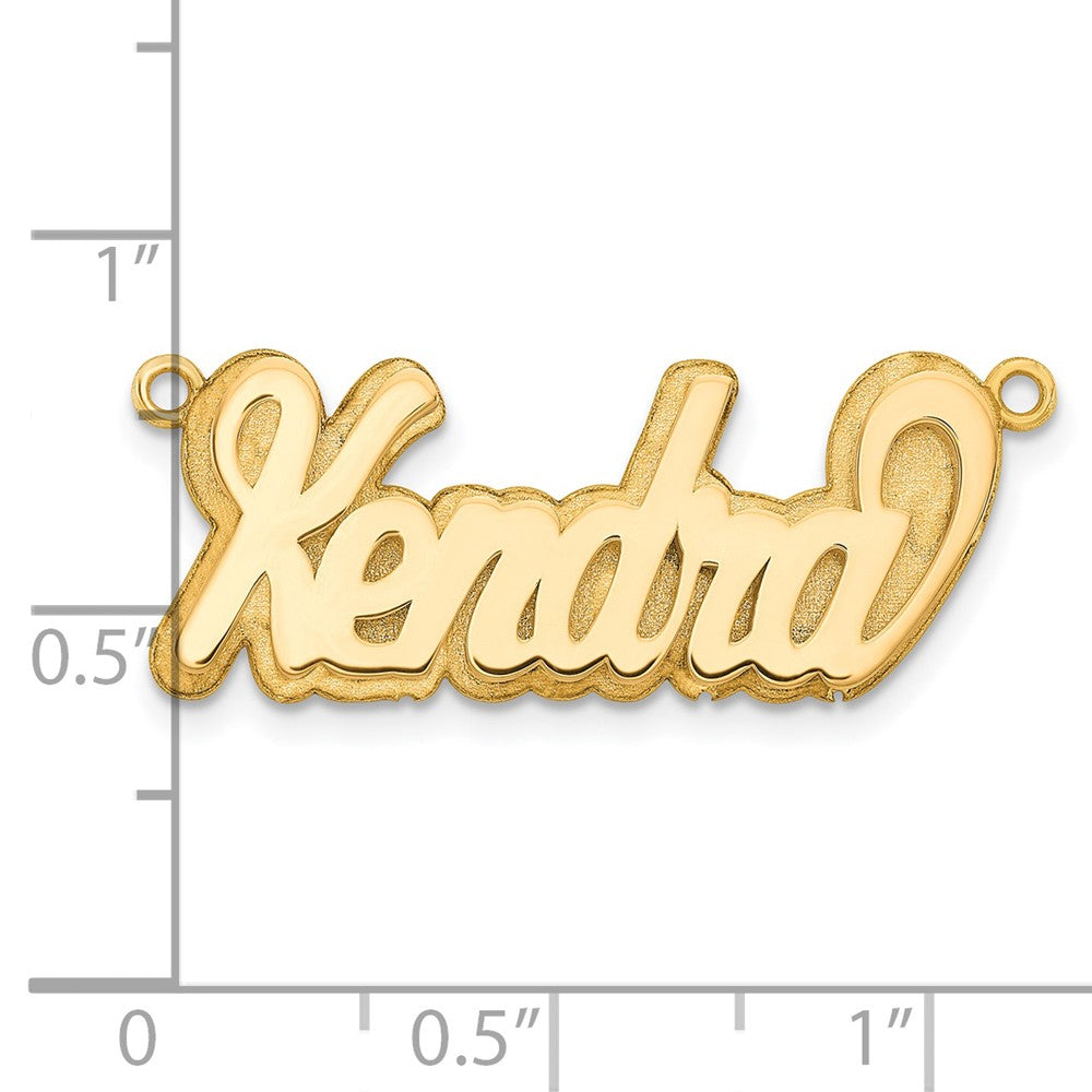 14K Yellow Gold 3D Polished Name Plate