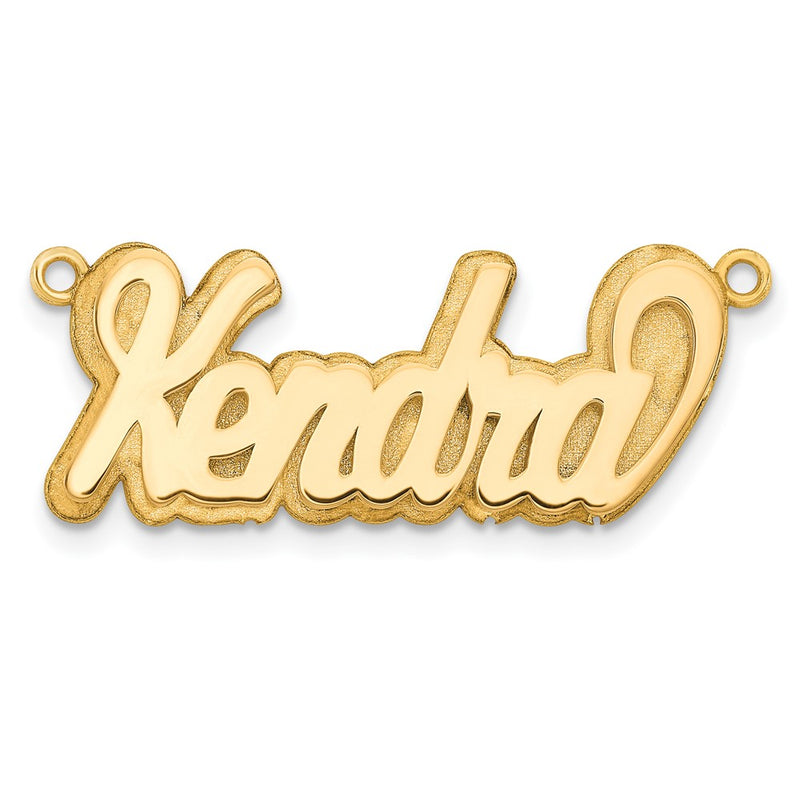 Gold Plated Sterling Silver/Gold 3D Polished Name Plate
