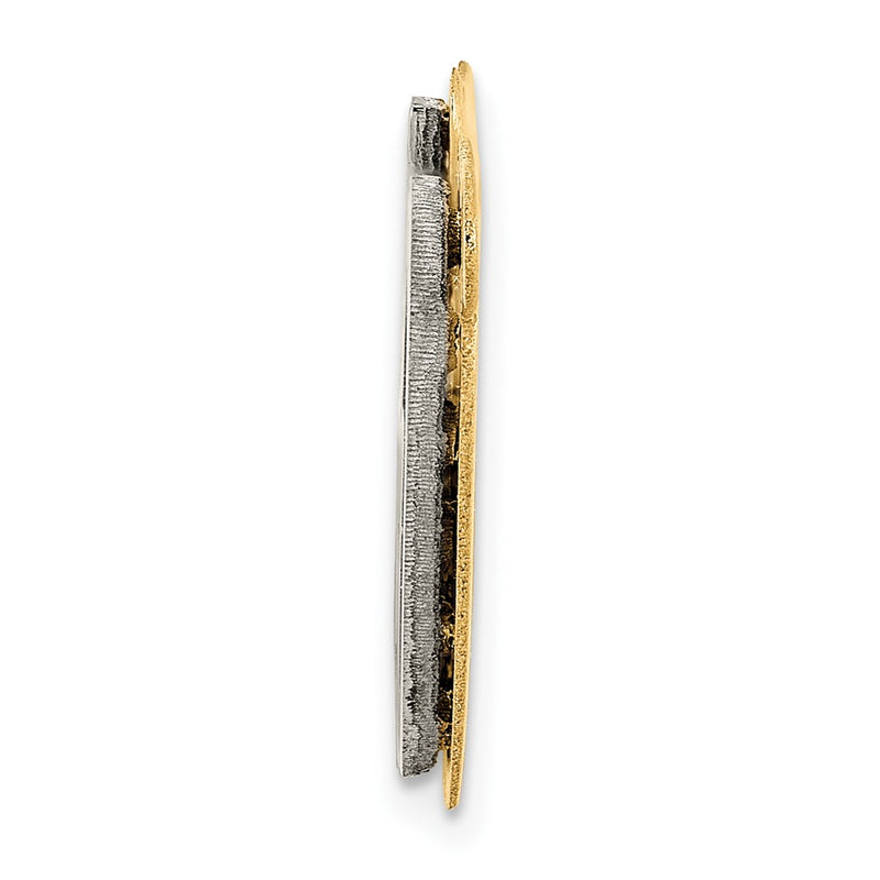 14K Two Tone 3D Polished Name Plate