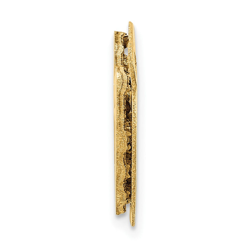 14K Two Tone 3D Polished Name Plate
