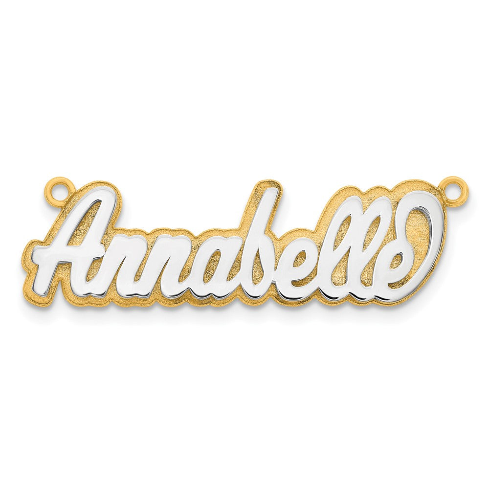 14K Two Tone 3D Polished Name Plate