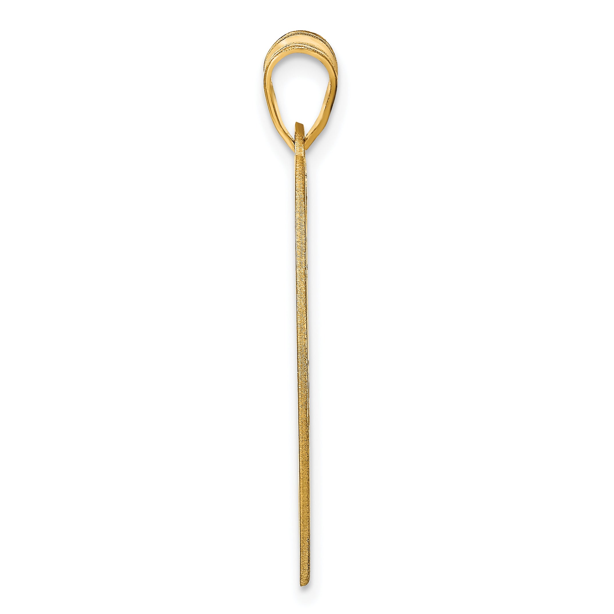 14K Yellow Gold Large Monogram Heart Pendant