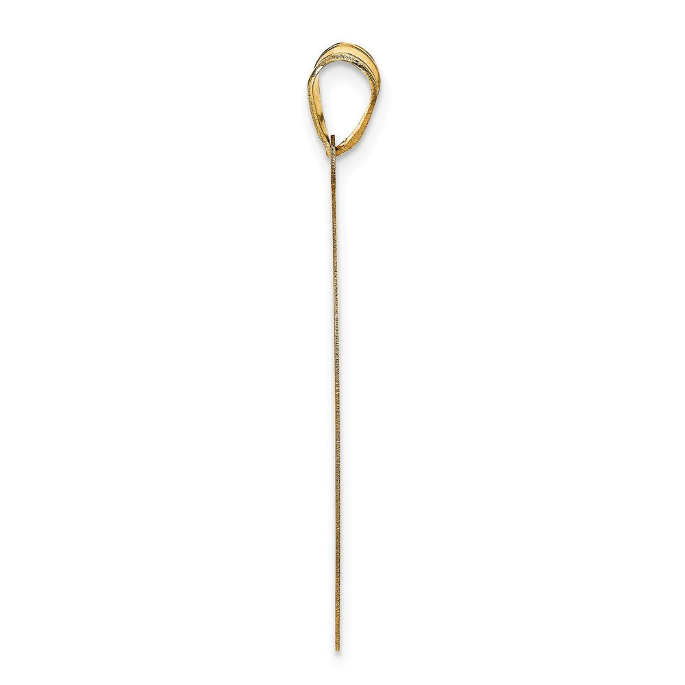 Gold Plated Sterling Silver/Gold Large Round Monogram Pendant