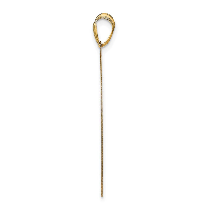 14K Yellow Gold Large Round Monogram Pendant