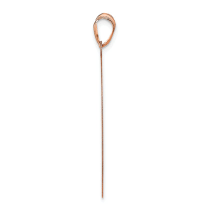 14K Rose Gold Large Round Monogram Pendant
