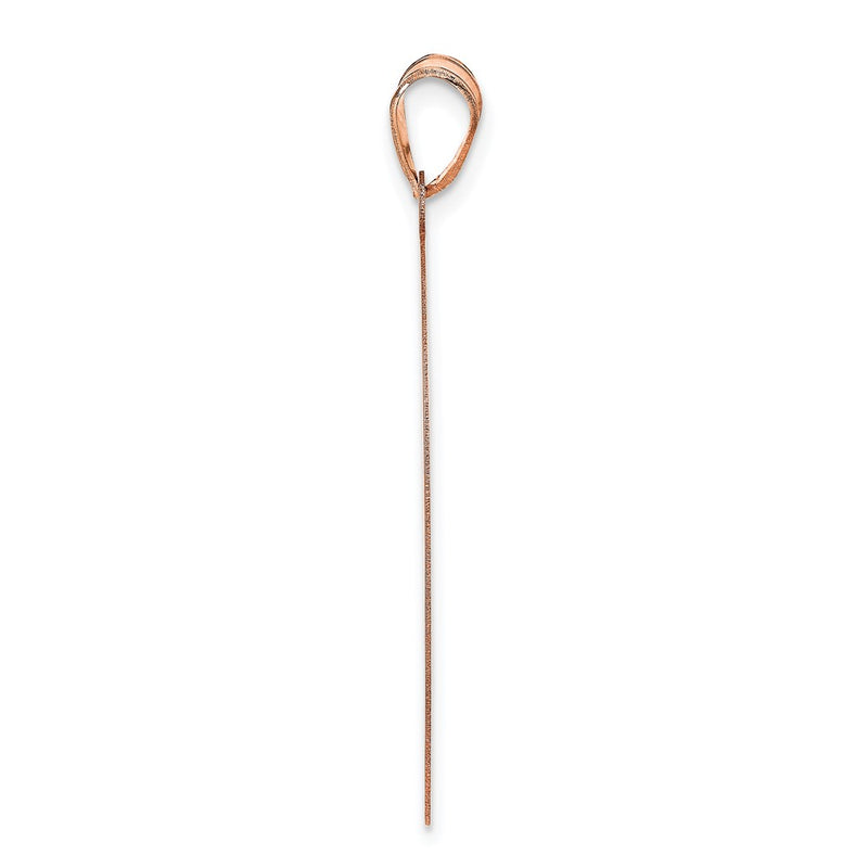 14K Rose Gold Large Round Monogram Pendant