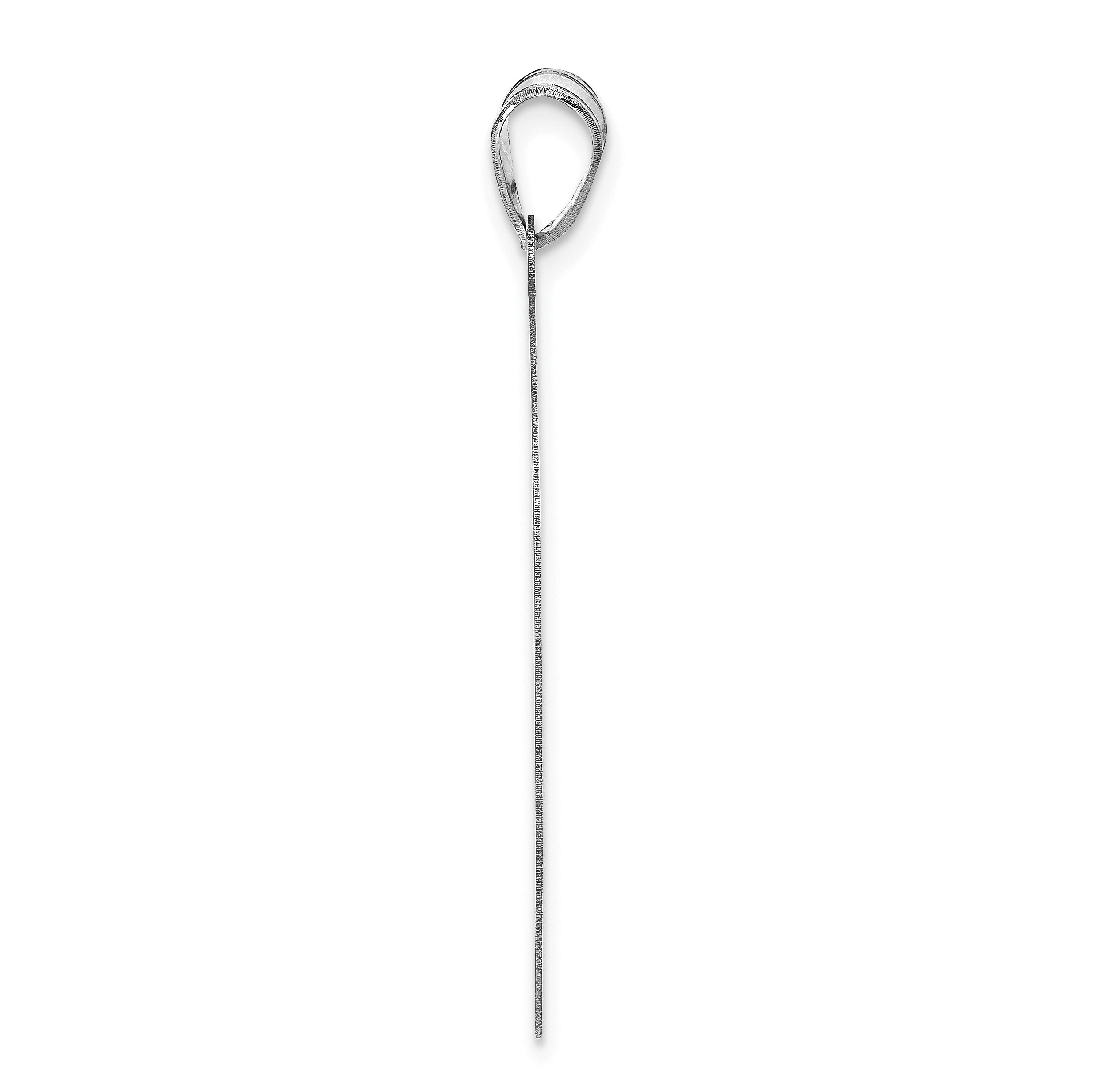 14K White Gold Large Round Monogram Pendant