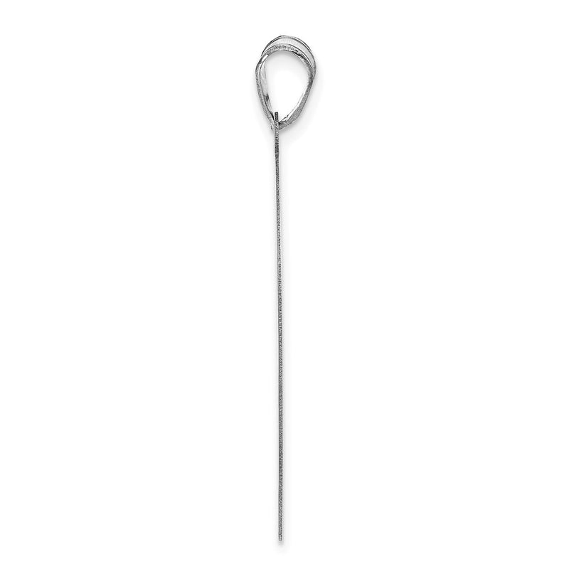 Sterling Silver Silver/Rhodium Plated Large Round Monogram Pendant