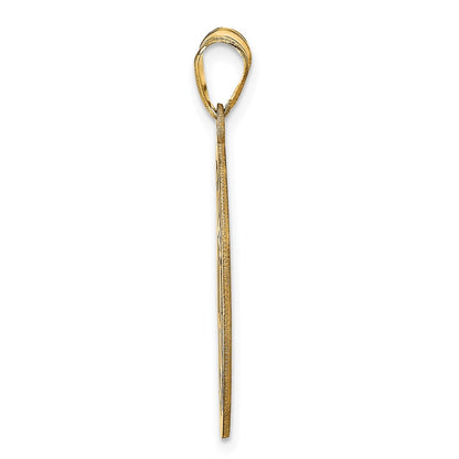 14K Yellow Gold Round Monogram Pendant