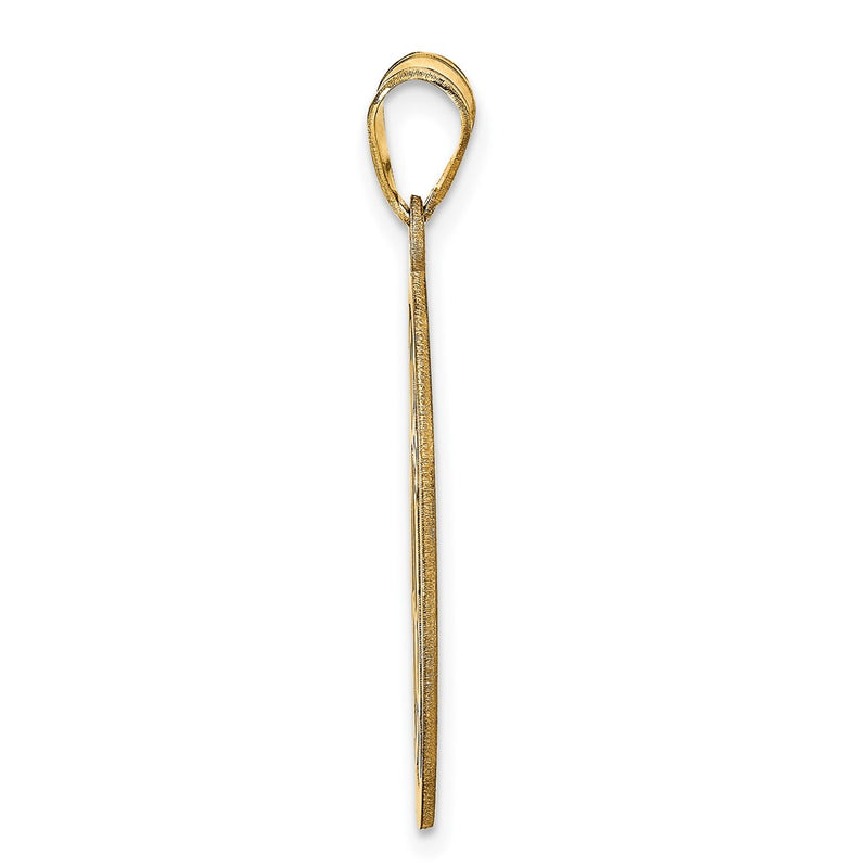 14K Yellow Gold Round Monogram Pendant