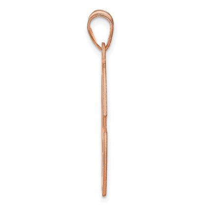 14K Rose Gold Round Cut Out Monogram Pendant