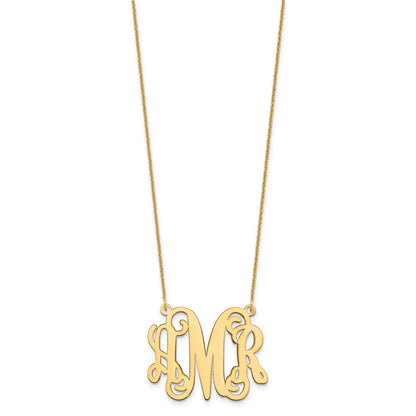 14K Yellow Gold Monogram Necklace