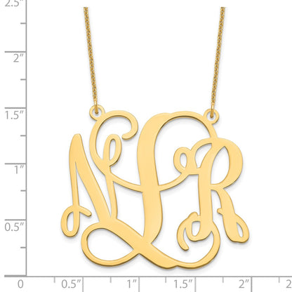 14K Yellow Gold Monogram Necklace