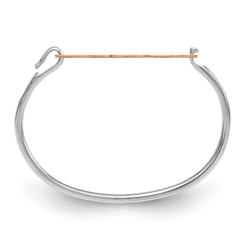 Rose Plated Sterling Silver/Rose Monogram With Silver Bangle