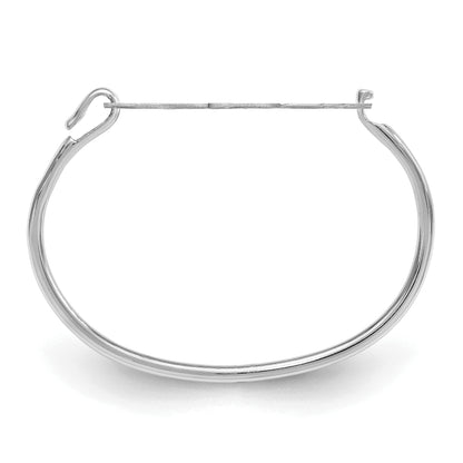 Sterling Silver Rhodium Plated Monogram With Bangle