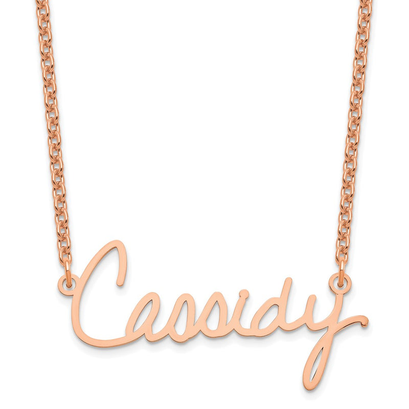 Rose Plated Sterling Silver/Rose Signature Necklace