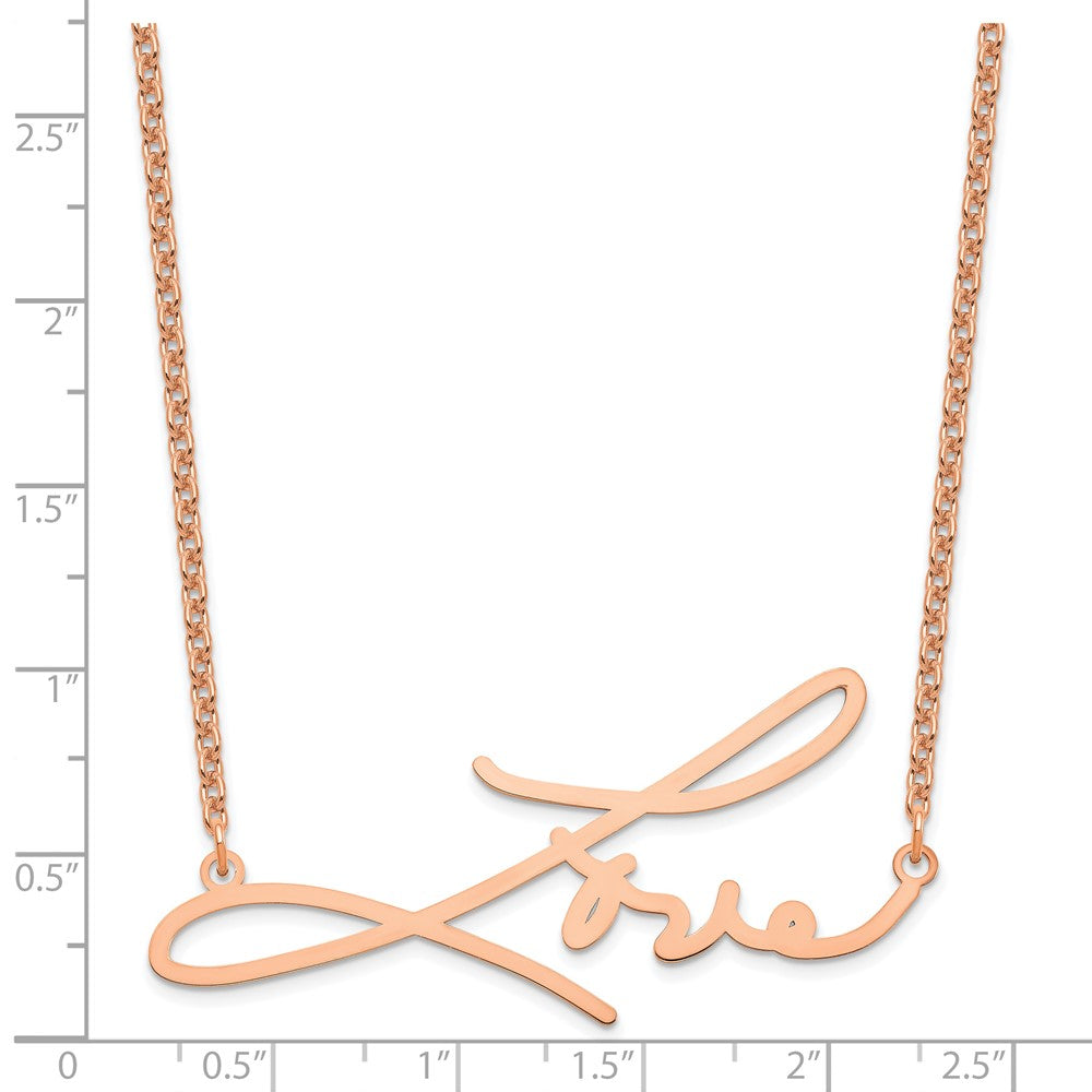 Rose Plated Sterling Silver/Rose Signature Necklace