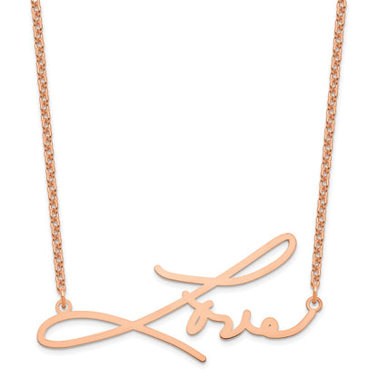 Rose Plated Sterling Silver/Rose Signature Necklace