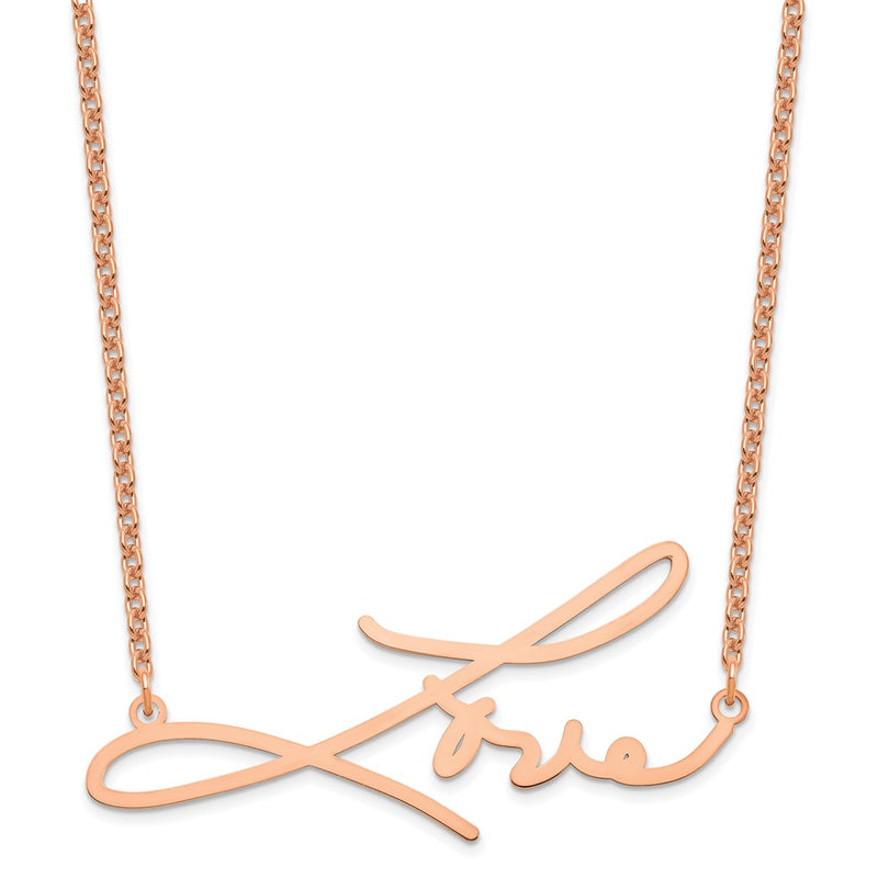 Rose Plated Sterling Silver/Rose Signature Necklace