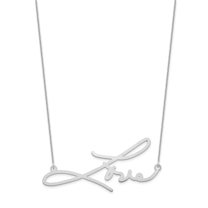 14K White Gold Signature Necklace