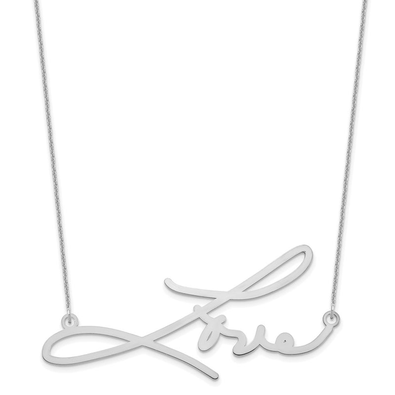 14K White Gold Signature Necklace
