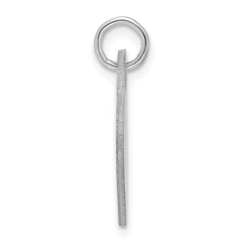 Sterling Silver Silver/Rhodium Plated Monogram Heart Charm