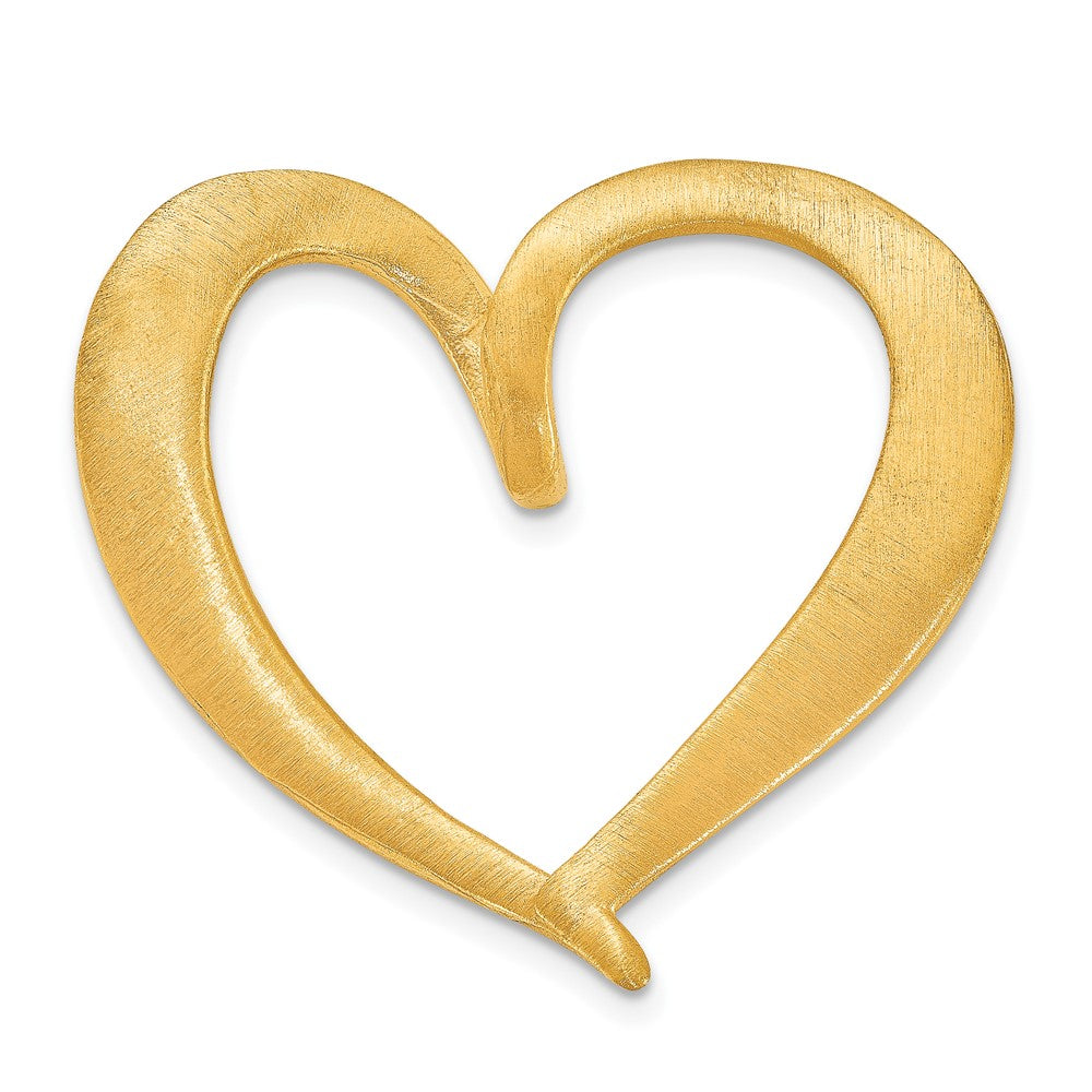 14K Yellow Gold Personalized Antiqued Heart Slide