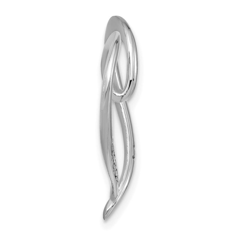 14K White Gold Personalized Antiqued Heart Slide