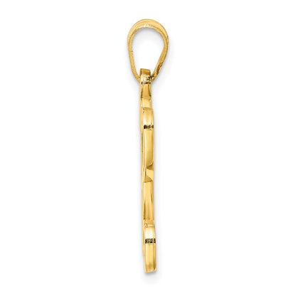 Gold Plated Sterling Silver Letter A Initial Pendant