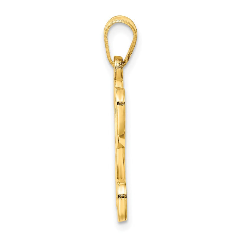Gold Plated Sterling Silver Letter A Initial Pendant