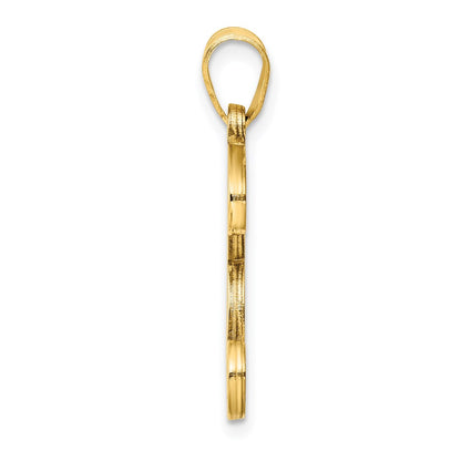 Gold Plated Sterling Silver Letter B Initial Pendant