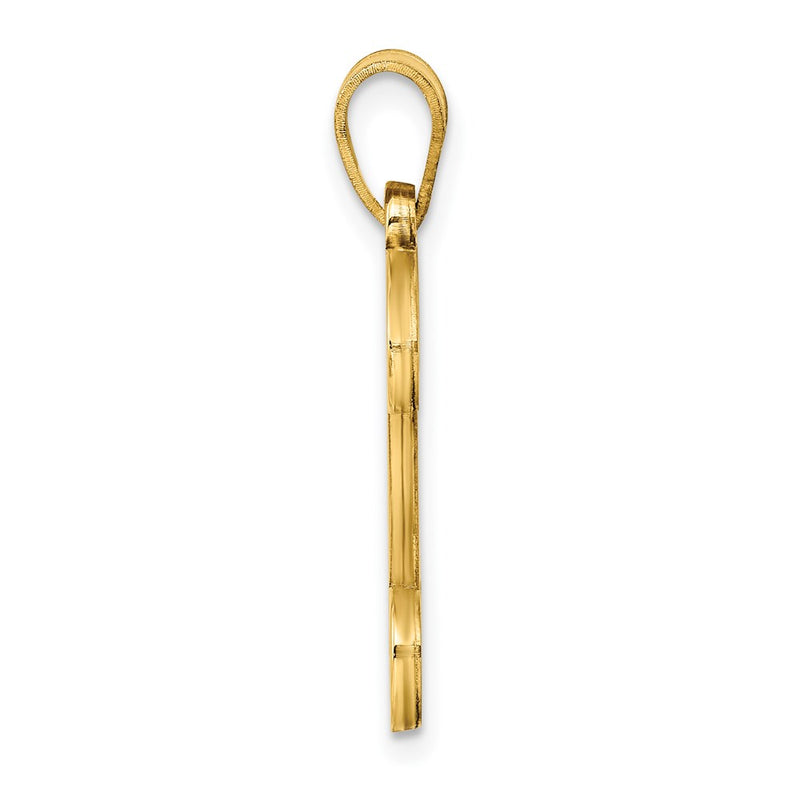 Gold Plated Sterling Silver Letter D Initial Pendant