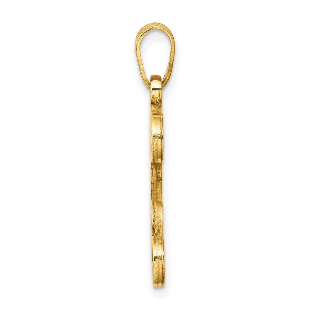 Gold Plated Sterling Silver Letter E Initial Pendant