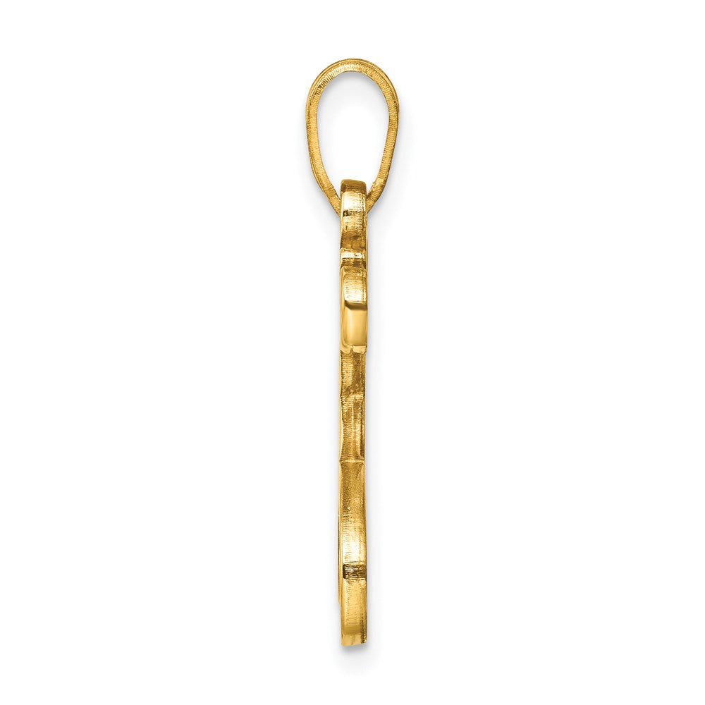 Gold Plated Sterling Silver Letter F Initial Pendant
