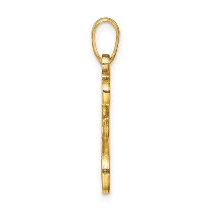 Gold Plated Sterling Silver Letter F Initial Pendant
