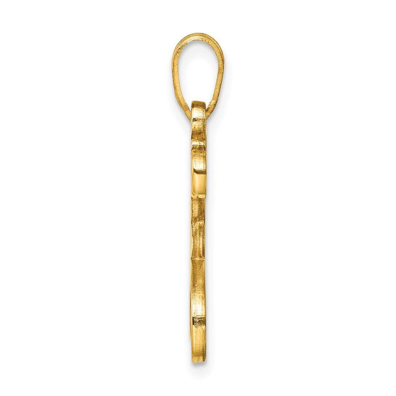 Gold Plated Sterling Silver Letter F Initial Pendant