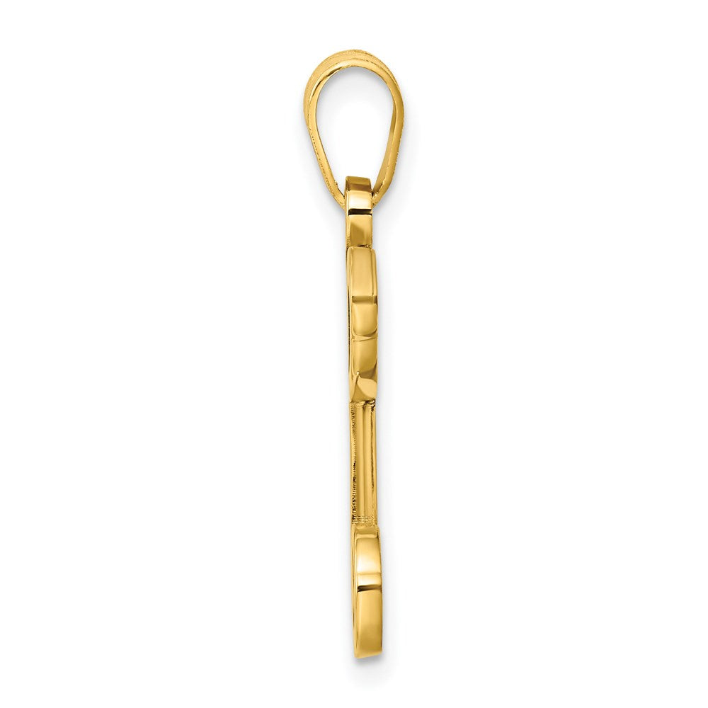 Gold Plated Sterling Silver Letter H Initial Pendant