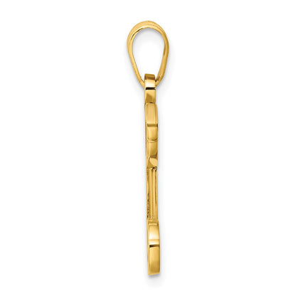 Gold Plated Sterling Silver Letter H Initial Pendant
