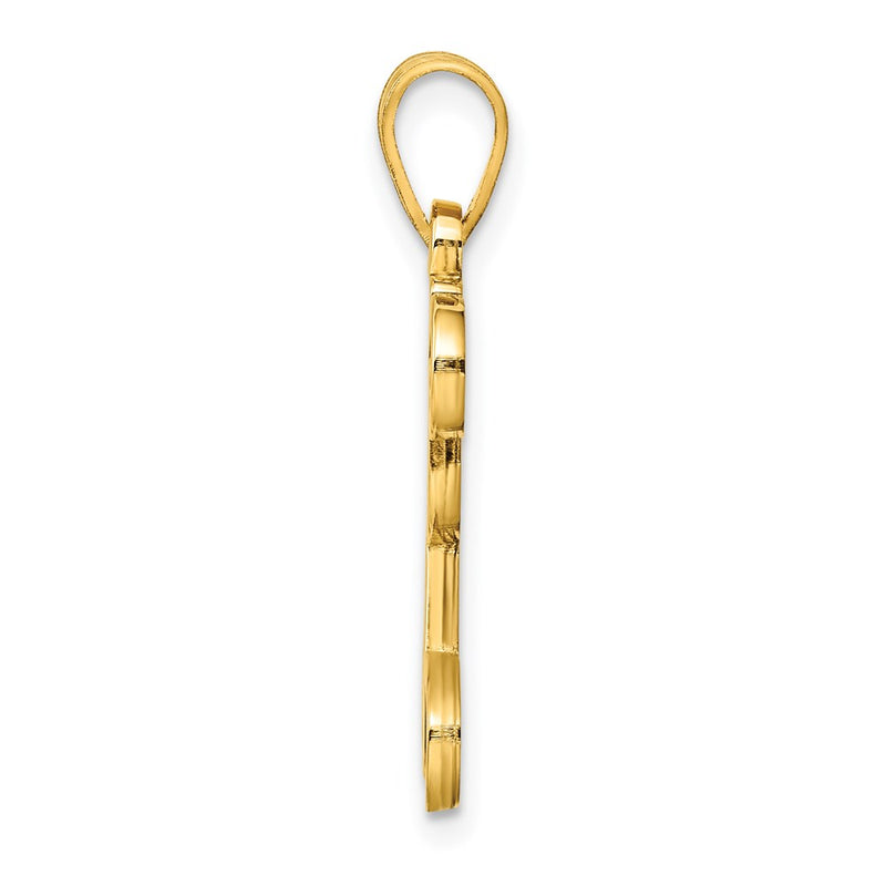 Gold Plated Sterling Silver Letter I Initial Pendant