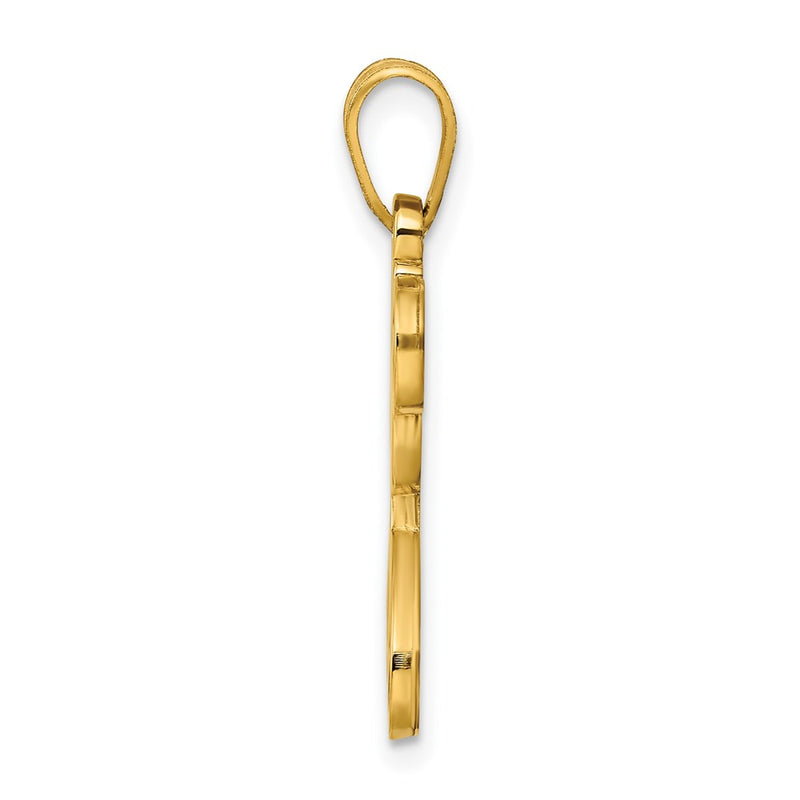 Gold Plated Sterling Silver Letter J Initial Pendant