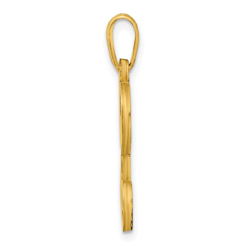 Gold Plated Sterling Silver Letter L Initial Pendant